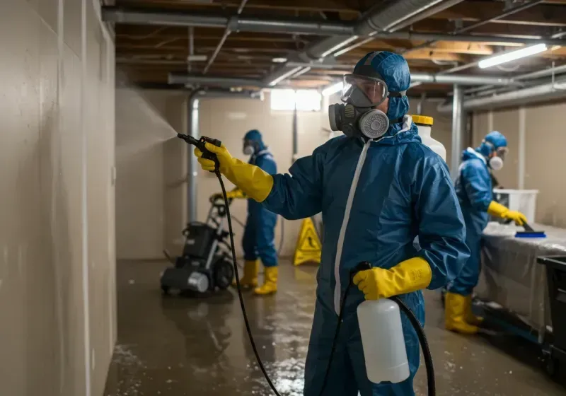 Basement Sanitization and Antimicrobial Treatment process in Hamilton County, IL